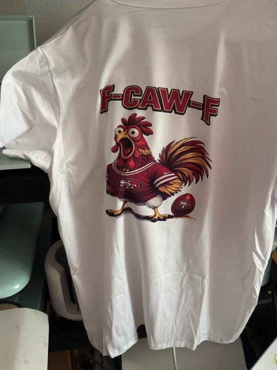 Other - F-CAW-F Rooster Graphic Tee in White and Garnet